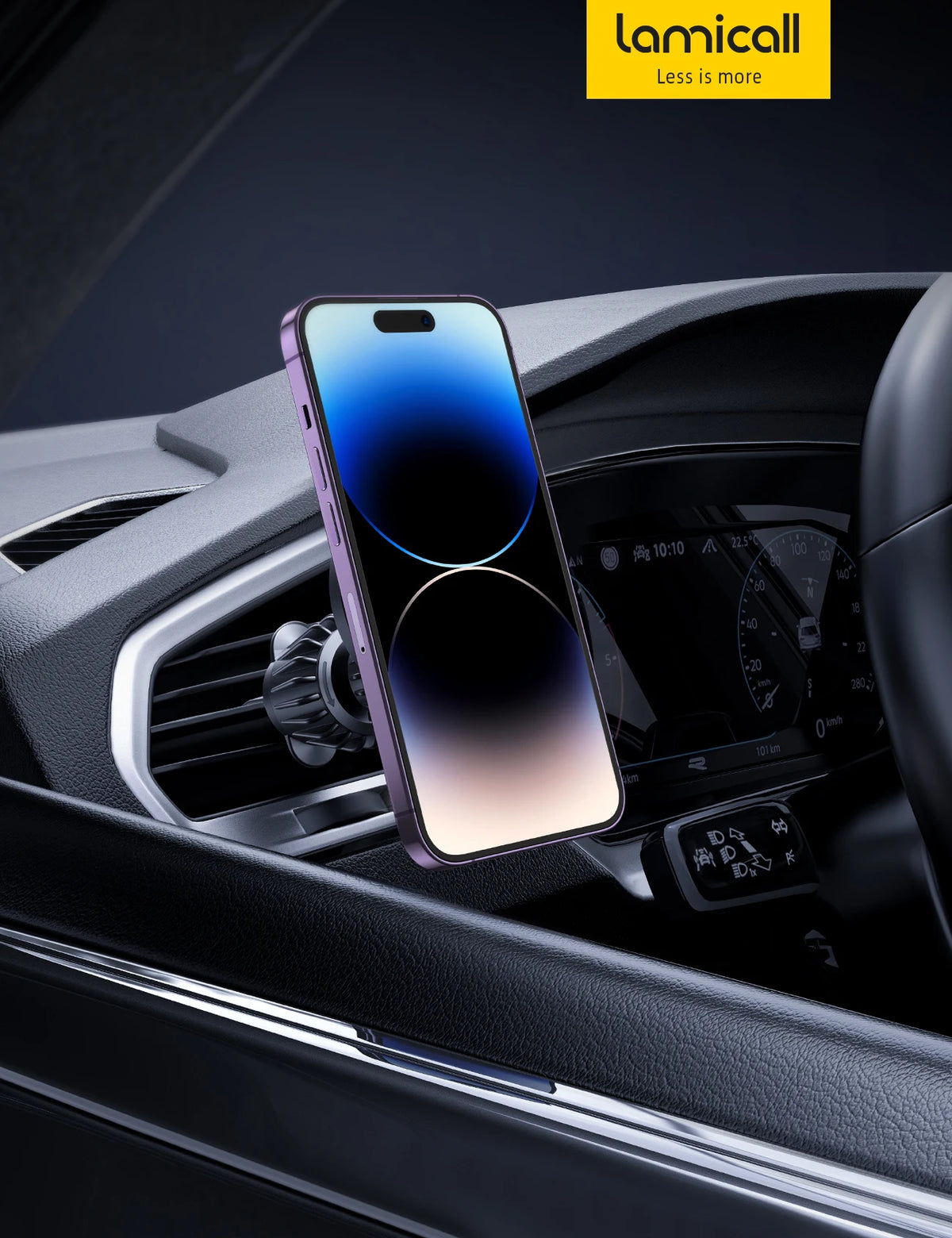 Lamicall STCV03 Magnetic Car Phone Holder Air Vent Mount 360 Rotation Hands Free Mobile Stand Cell Phone Support Bracket Clip