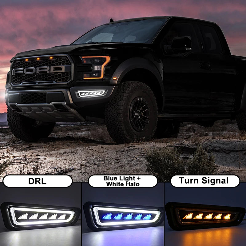OVOVS Auto Lighting System Waterproof Raptor LED Fog Light for Gen 2 Ford Raptor 2017 2018 2019 2020