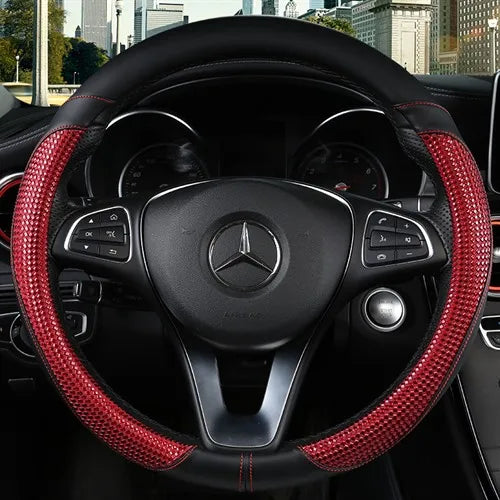 Customizable Sports Design Leather PU Steering Wheel Cover for Trucks Model STC0011