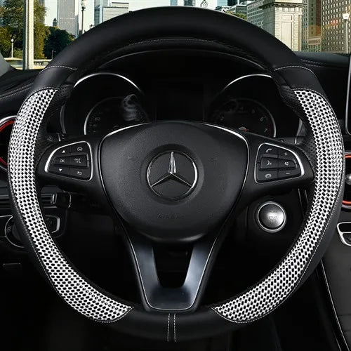 Customizable Sports Design Leather PU Steering Wheel Cover for Trucks Model STC0011