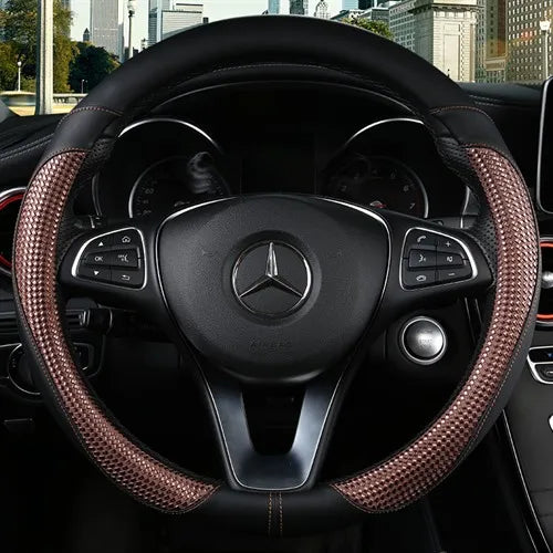 Customizable Sports Design Leather PU Steering Wheel Cover for Trucks Model STC0011