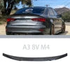 For AUDI A3 S3 RS3 8V M4Style Real Carbon Fiber Material Rear Spoiler Trunk Wing 2013-2020