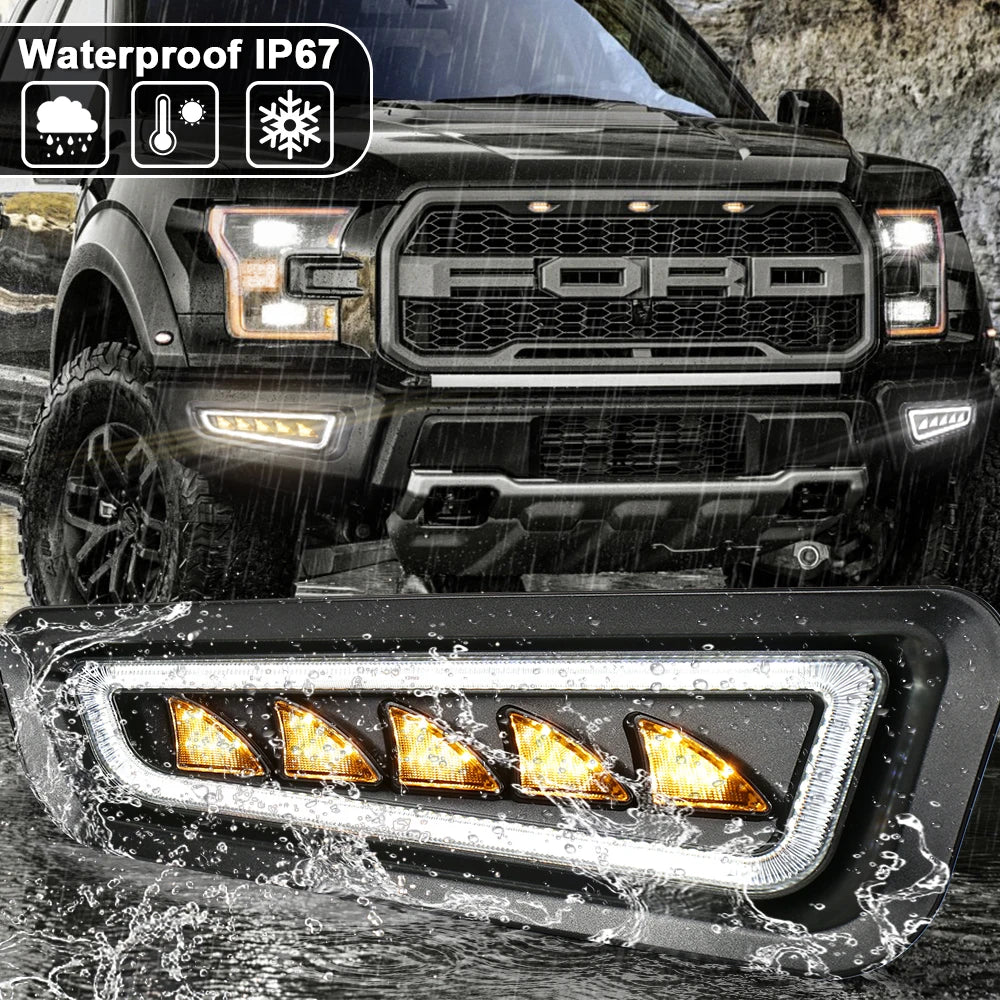 OVOVS Auto Lighting System Waterproof Raptor LED Fog Light for Gen 2 Ford Raptor 2017 2018 2019 2020