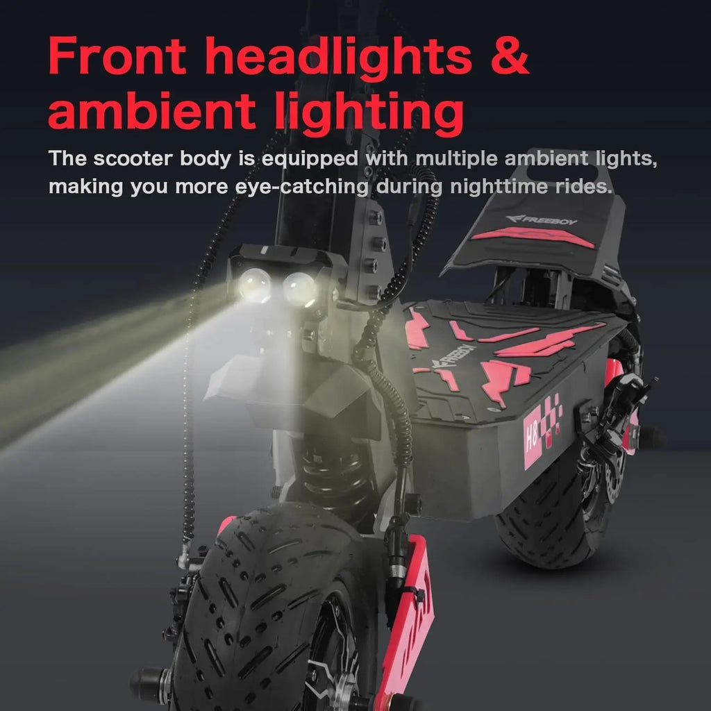 11" Adult Electric Scooter, Scooter for Adults, H8 6000W Commuter E-Scooter, 46MPH Max Speed, 40Mile Range.