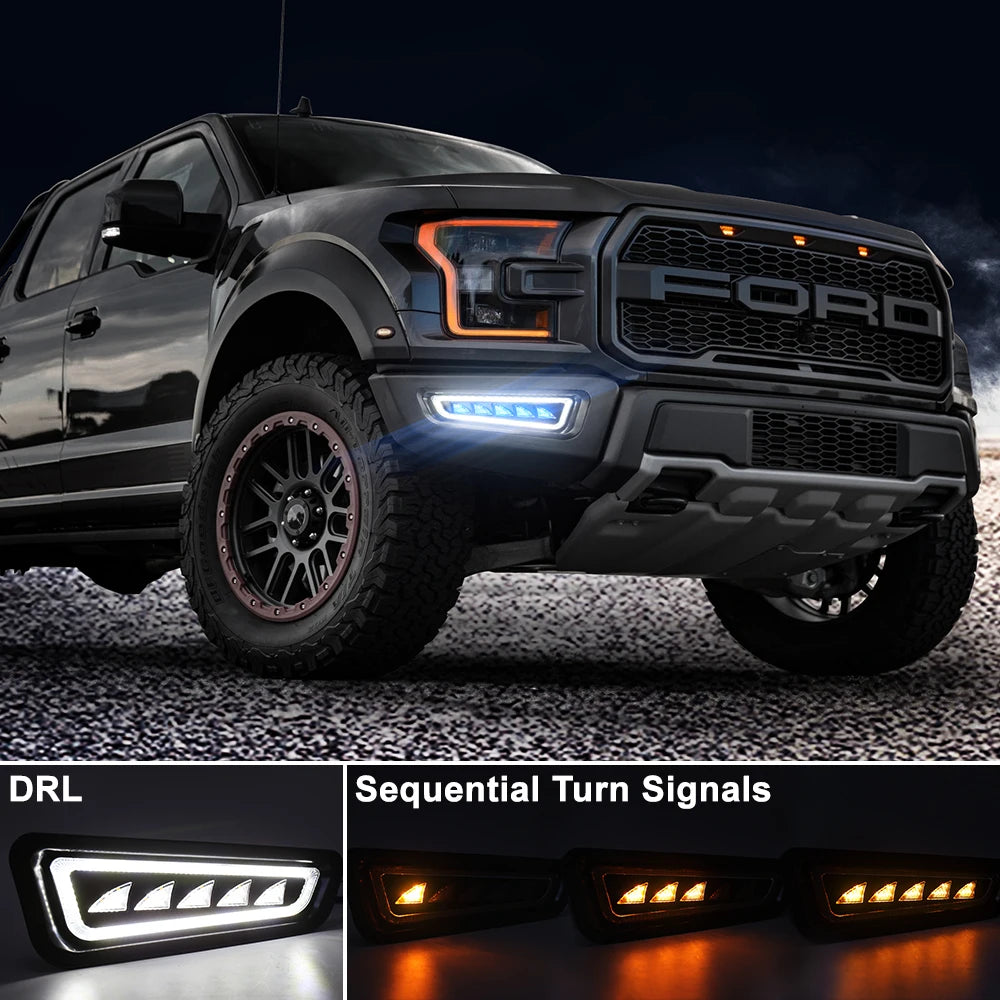 OVOVS Auto Lighting System Waterproof Raptor LED Fog Light for Gen 2 Ford Raptor 2017 2018 2019 2020