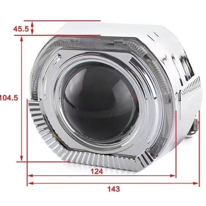 3.0 inch 2.5 inch lens decorative cover square angel eye integrated cover sports LED aperture hood