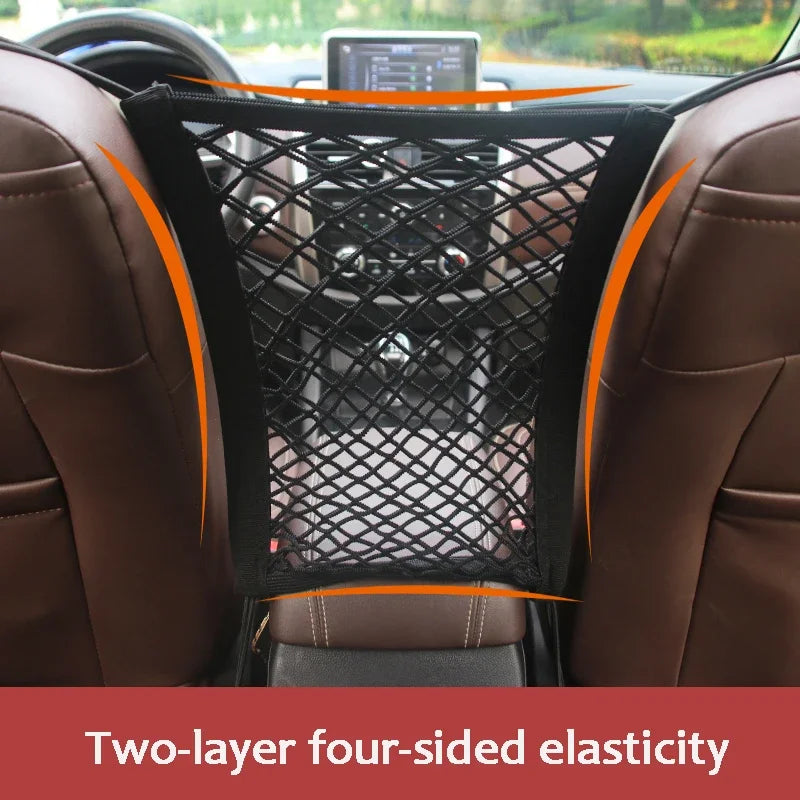 Car Storage Net Bag Between Seats Car Divider Pet