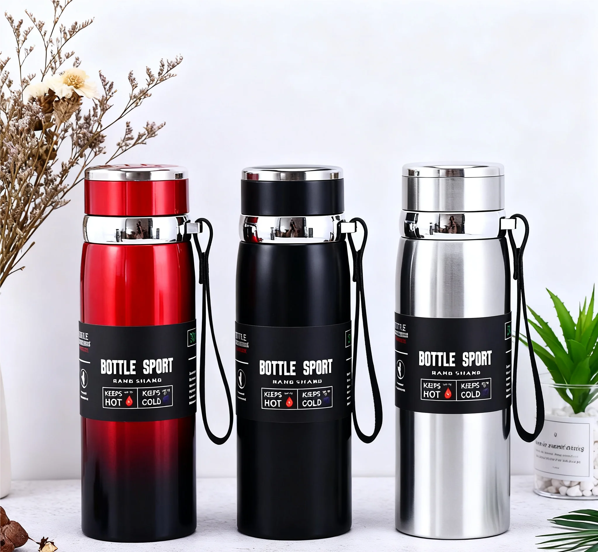 1L Thermal Water Bottle Keep Cold and Hot Water Bottle Thermos for Water Tea Coffee
