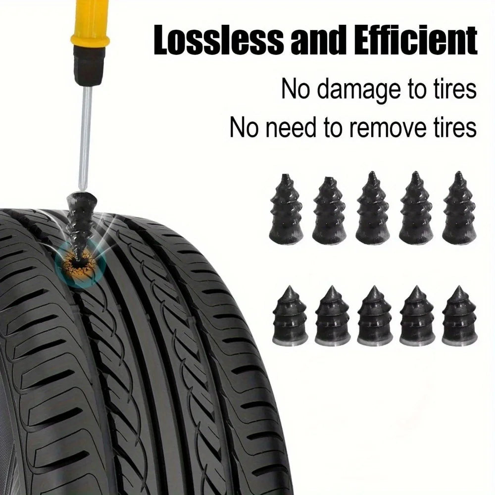 Emergency Tire Repair Kit - Heavy-Duty Glue & Rubber