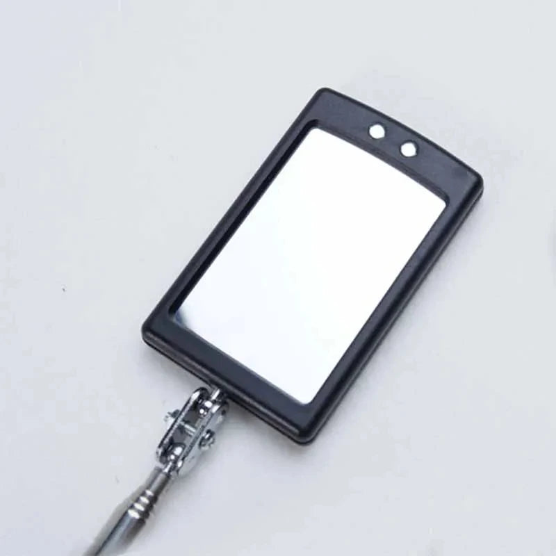 Car 360° Inspection Mirror LED Light Telescoping Mirrors Extend Mechanic