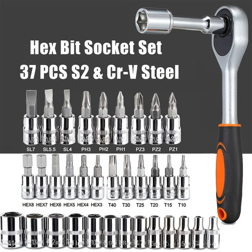 Advanced Car Repair Kit , Green Toolbox, 46pcs Professional Ratchet Set Professional Tool Set, Car Maintenance Essentials
