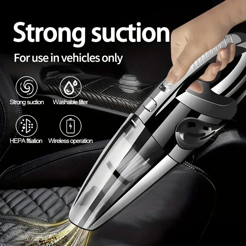 12v car vacuum cleaner, powerful, small, 120W high-power, suitable for both dry and wet car cleaning, handheld