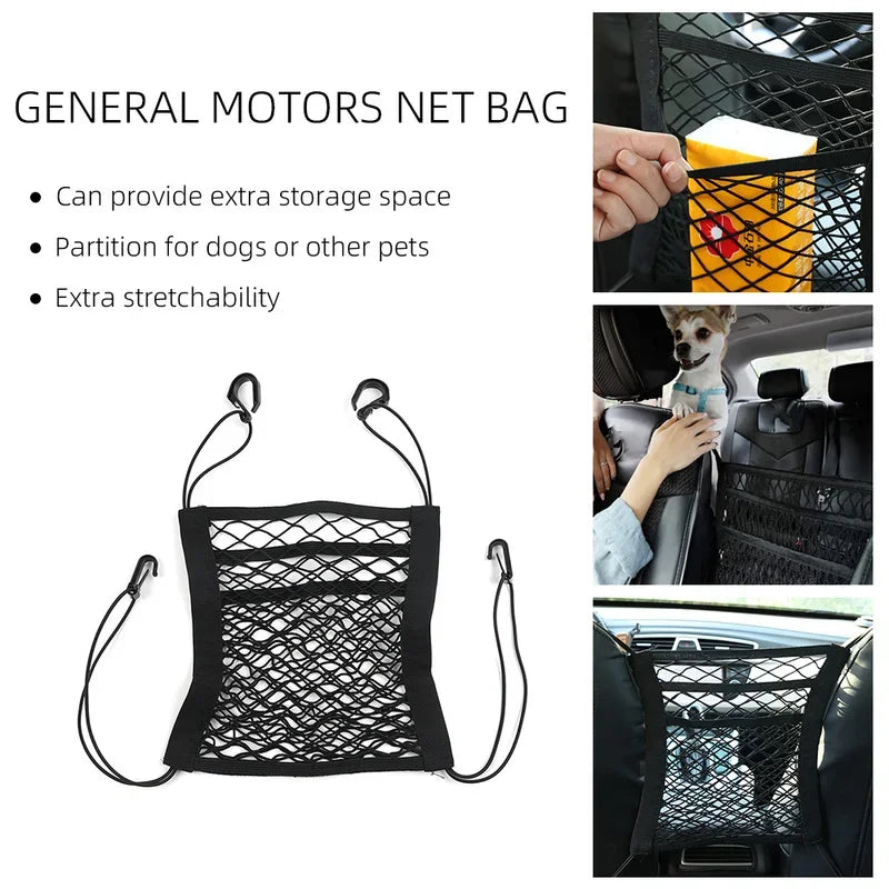 Car Storage Net Bag Between Seats Car Divider Pet
