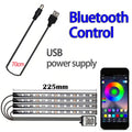 LED Car Music Light Strip 48LEDs USB Smart Bluetooth