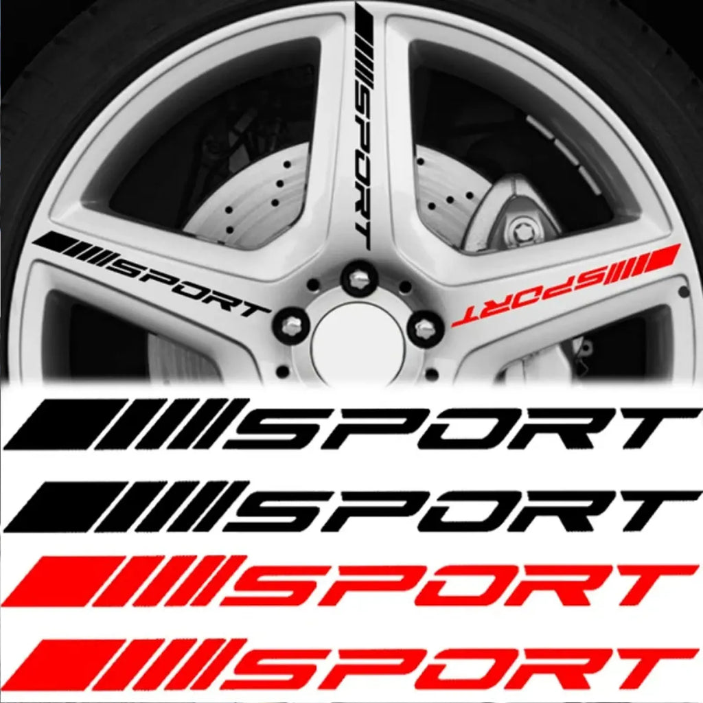 4pcs Creative Racing SPORT Letter