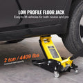 2 Ton (4400 Lbs) Heavy Duty Aluminum Racing Floor Jack Low Profile Hydraulic Car Jack with Dual Piston 3T Loading Capacity