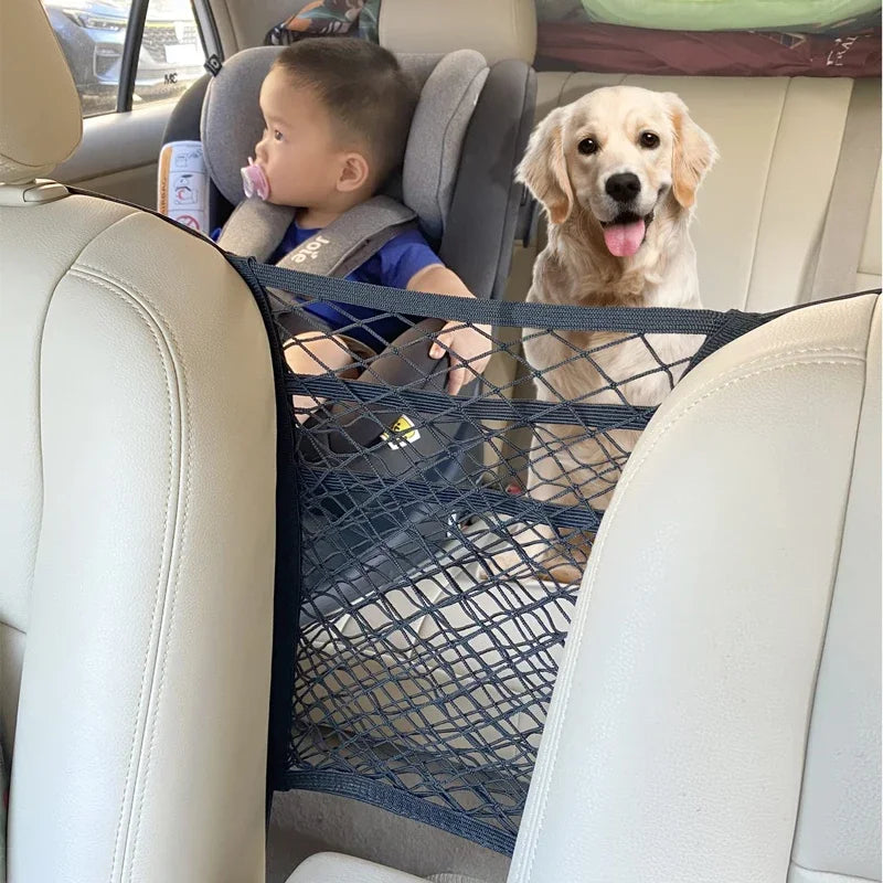 Car Storage Net Bag Between Seats Car Divider Pet