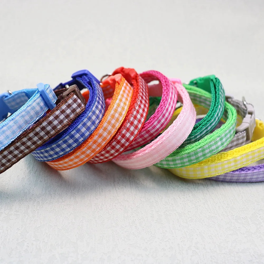 Cat Collar With Bell Neck Ring Necklace Safety Elastic Adjustable Necklace Puppy Kitten Collar Pet Products Kitten Accessories