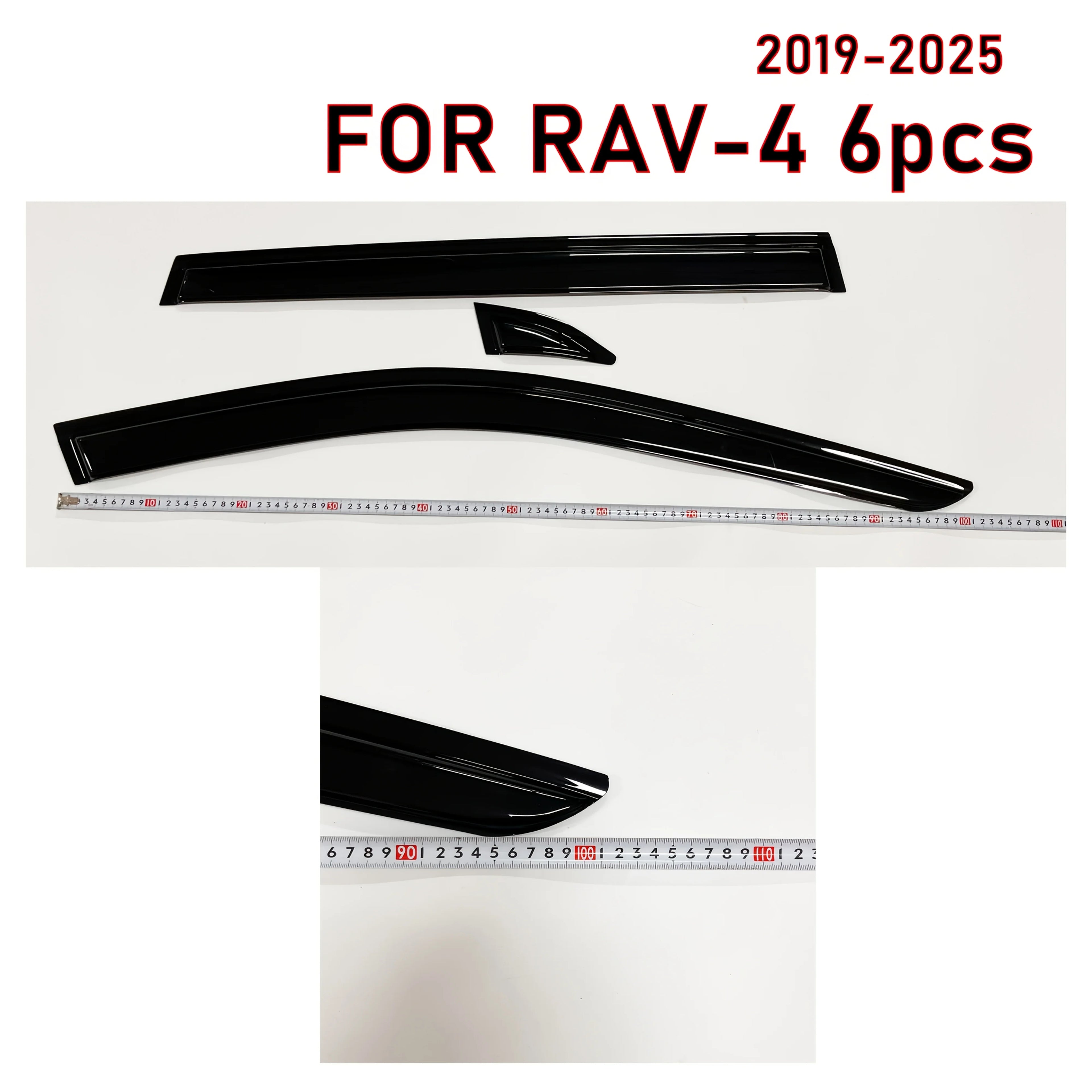 6 Pcs of the Latest Model Car Window Sunshade for RAV4 2020-2024, Window Visor Rain