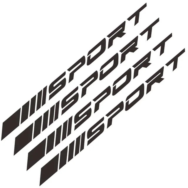 4pcs Creative Racing SPORT Letter