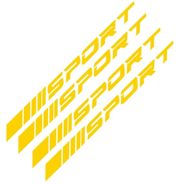4pcs Creative Racing SPORT Letter