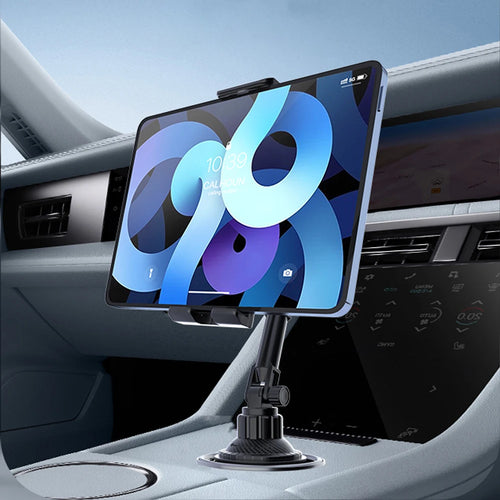 Car Tablet Stand Cup Slot 360 Adjustable Smartphone Holder 270 Tilt Bar Triangular Base Ram Mount SUV Tools for Ipad Pro 11 Air