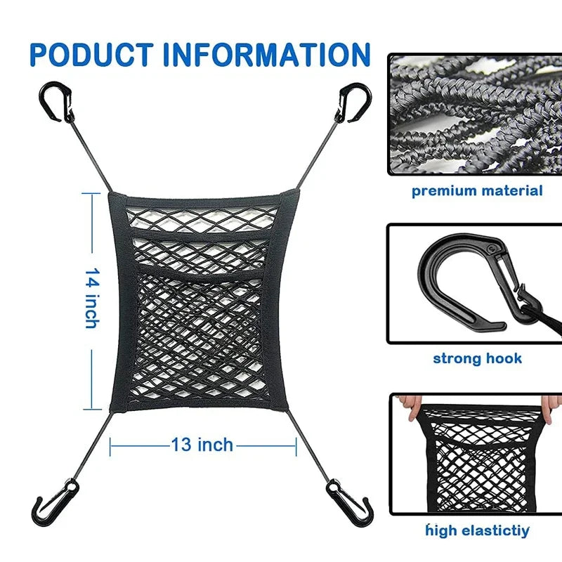 Car Storage Net Bag Between Seats Car Divider Pet