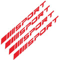 4pcs Creative Racing SPORT Letter
