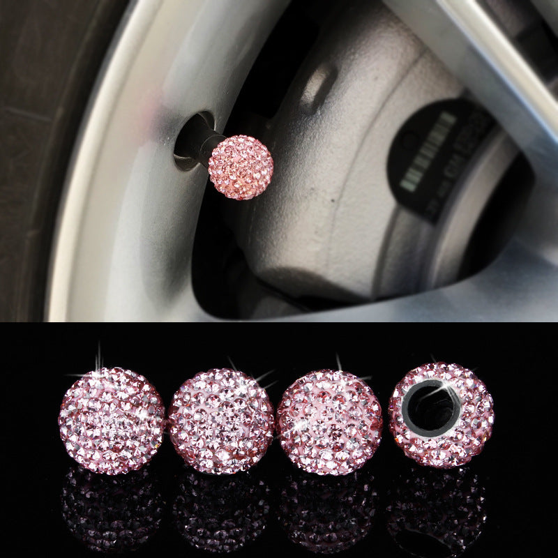 Diamond Crystal Tire Valve Caps - Car Accessories